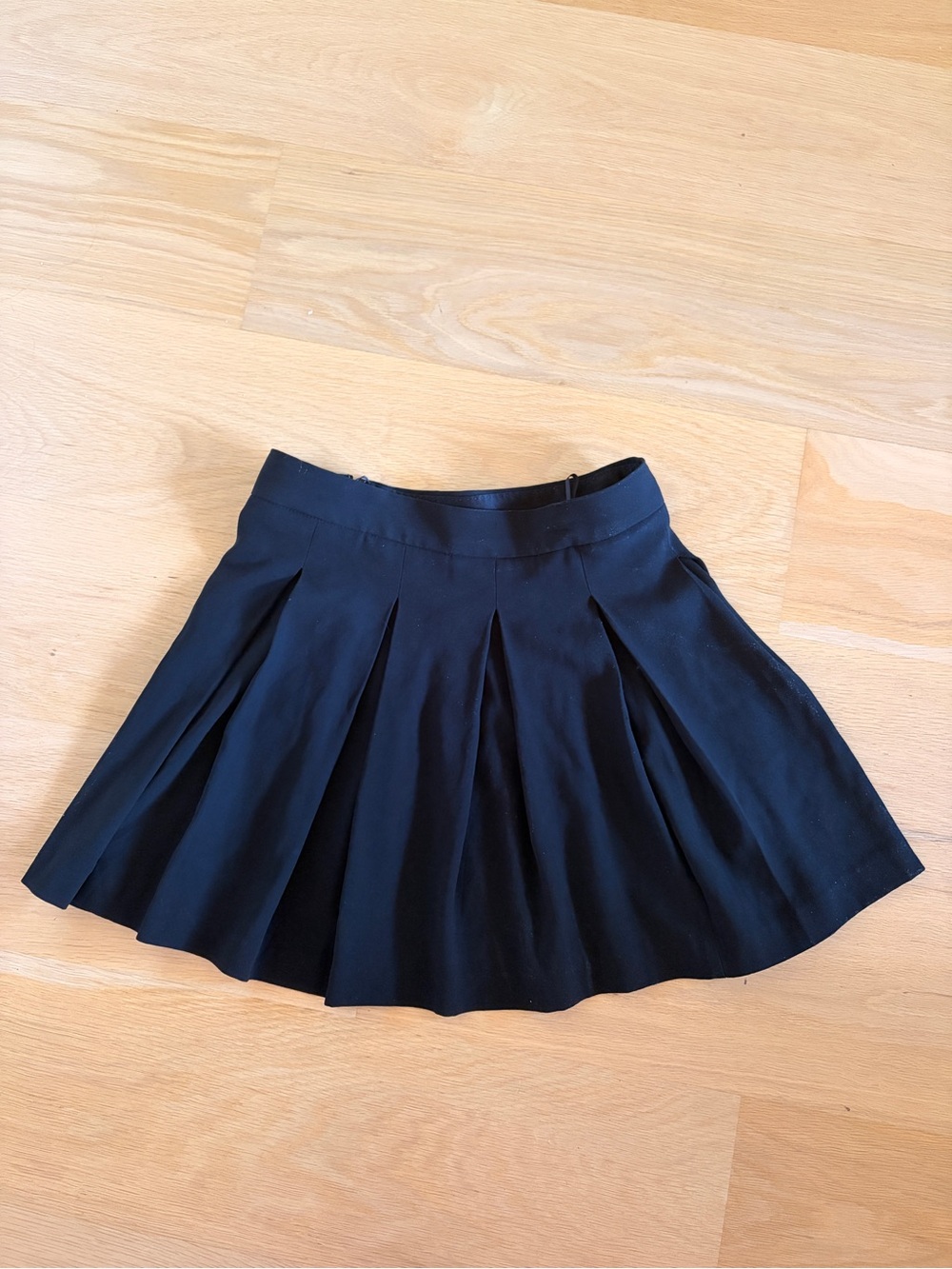 Babaton black pleated skirt